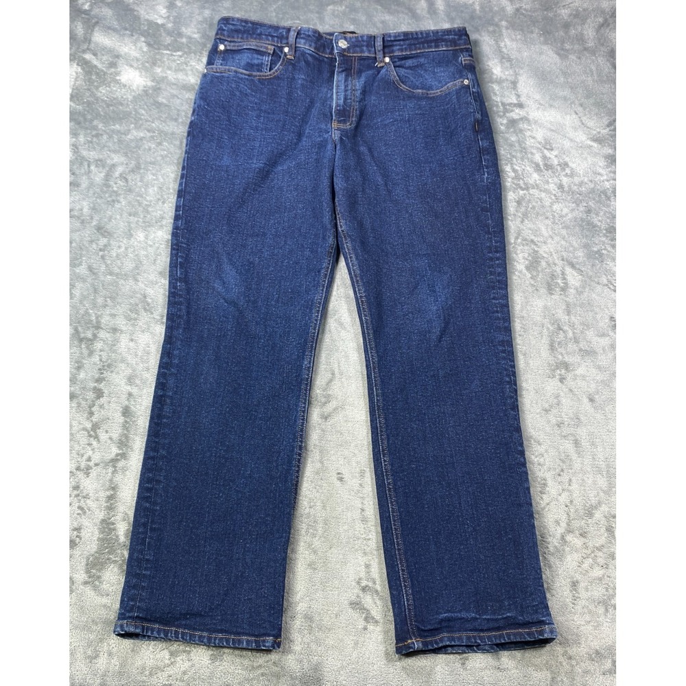 Quince Jeans Mens Fits 36x28 Classic Stretch Straight Leg Medium Wash Blue